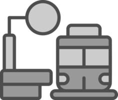 design de ícone vetorial de parada de trem vetor