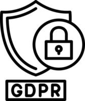 design de ícone de vetor de processo gdpr