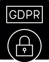 design de ícone de vetor de política gdpr