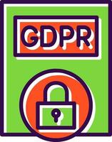 design de ícone de vetor de política gdpr