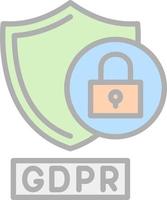 design de ícone de vetor de processo gdpr