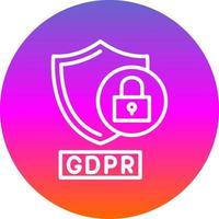 design de ícone de vetor de processo gdpr