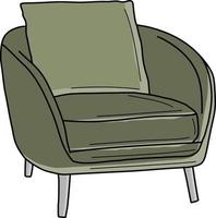 cadeira confortável na sala de estar vetor