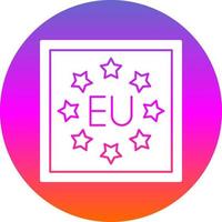 design de ícone vetorial da ue vetor