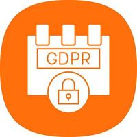 design de ícone de vetor de plug-in gdpr