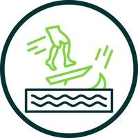 design de ícone de vetor de skimboard