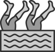 design de ícone de vetor de natação artística