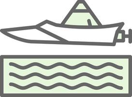 design de ícone de vetor de corrida de barco a jato