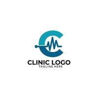 vetor de ícone do logotipo da clínica isolado