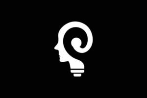 vetor de ícone do logotipo do cérebro inteligente