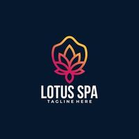 vetor de ícone de logotipo de spa de lótus isolado