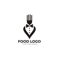 vetor de ícone de logotipo de comida de luxo isolado