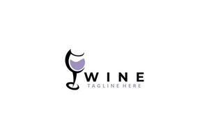 vetor de ícone de logotipo de vinho isolado