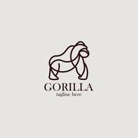 vetor de ícone de logotipo de gorila isolado