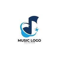 vetor de ícone de logotipo de música isolado