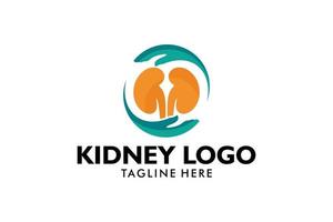 vetor de ícone de logotipo de cuidado renal isolado