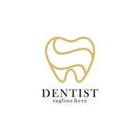 vetor de ícone de logotipo de dentista isolado