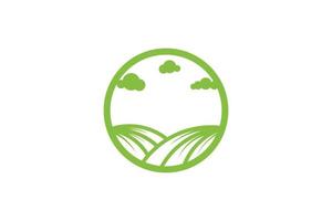 vetor de ícone de logotipo de agricultura isolado