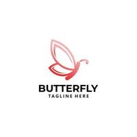 vetor de ícone de logotipo de borboleta isolado