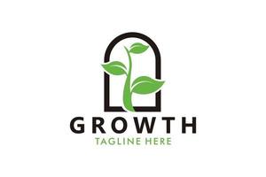 vetor de ícone de logotipo de semente de crescimento isolado