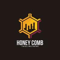 vetor de ícone de logotipo de pente de mel isolado