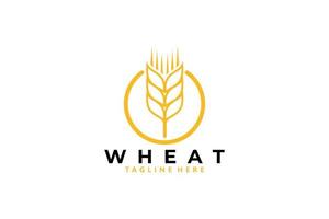 vetor de ícone de logotipo de grão de trigo isolado