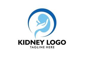 vetor de ícone de logotipo de cuidado renal isolado