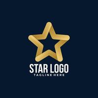 vetor de ícone do logotipo da estrela isolado