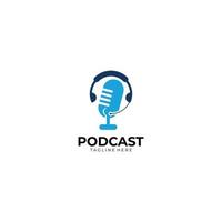 vetor de ícone de logotipo de podcast isolado