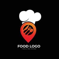 vetor de ícone de logotipo de lugar de comida isolado