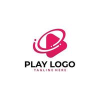 jogar vetor de ícone de logotipo isolado