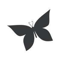 borboleta preta abstrata. ilustração vetorial vetor