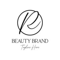 r caligrafia inicial e modelo de logotipo de estilo de assinatura vetor livre moda, joias, boutique e identidade de marca comercial