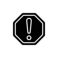 sinal de alerta. estilo de ícone de glifo. ícone relacionado ao aviso. design vetorial simples editável vetor