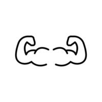 ilustração do ícone do bíceps. estilo de ícone de linha. ícone relacionado ao fitness, esporte. design vetorial simples editável vetor
