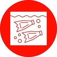 design de ícone de vetor de nadadeira nadadeira