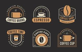 conjunto de logotipo de café vintage vetor