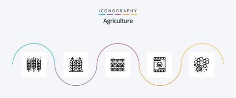 pacote de ícones da linha 5 da agricultura, incluindo solo. fertilizante. campo. agricultura. natureza vetor