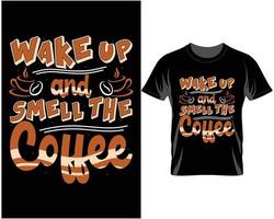 vetor de design de camiseta de café