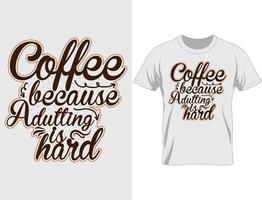 vetor de design de camiseta de café