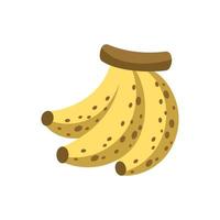 banana madura com ilustração vetorial de elemento de clipart de ícone de manchas marrons vetor