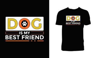 tipografia de cachorro e design de camiseta de caligrafia vetor
