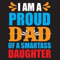eu sou um pai orgulhoso de uma filha espertinha vetor