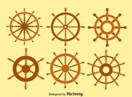 Vetor da roda dos navios de madeira