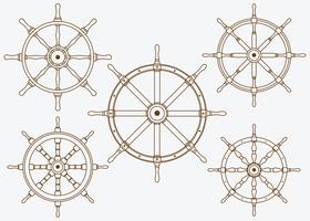 Vector de linha do conjunto de roda dos navios