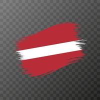 bandeira nacional da letônia. pincelada de grunge. ilustração vetorial em fundo transparente. vetor