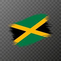 bandeira nacional da jamaica. pincelada de grunge. ilustração vetorial em fundo transparente. vetor