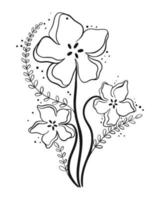 clipart de decoração de flores vetor