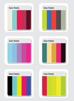 conjunto de paleta de cores vetor