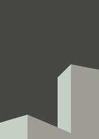 fundo de arquitetura geométrica com design minimalista em fundo de cor de tom. elementos geométricos com decoração de parede moderna abstrata. ilustração vetorial vetor